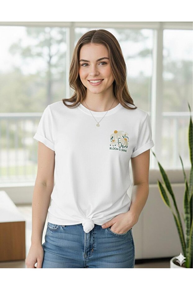 Bloom Shine Printed Women T-Shirt
