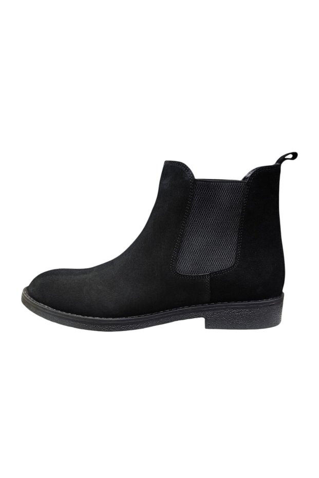 Black Suede Chelsea Boots Au15