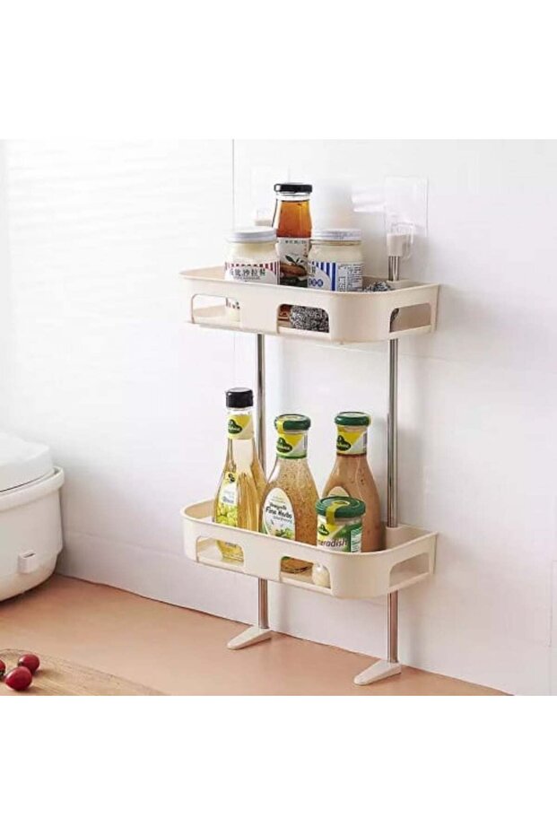 Self-adhesive wall-mounted storage shelf - 1
