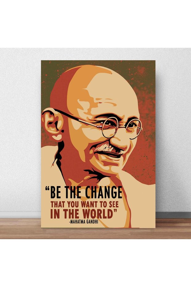 ALAYRA -Gandhi Quotes Poster for Room & Office ( X , Rolled) Multi Color48.3X33 CM