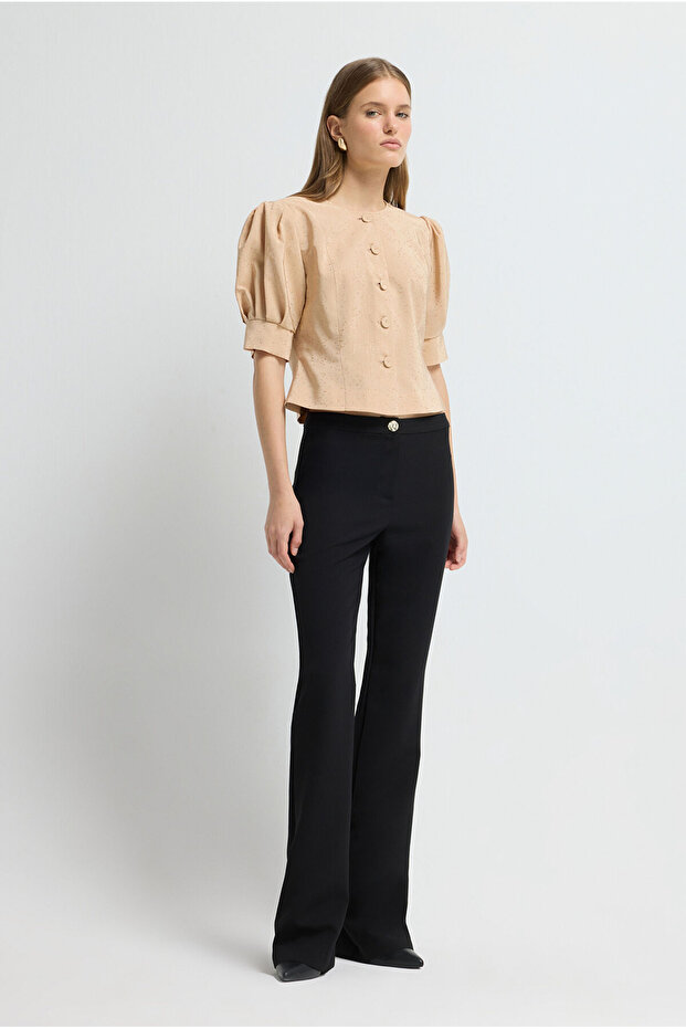 İspanyol Paça Gabardin Pantolon - 3