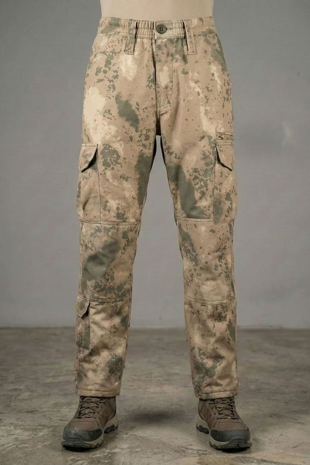 Military Tactical Pants Softshell Fabric Water Repellent Camouflage Pants with Fleece Inside | Tanto Bushcraft