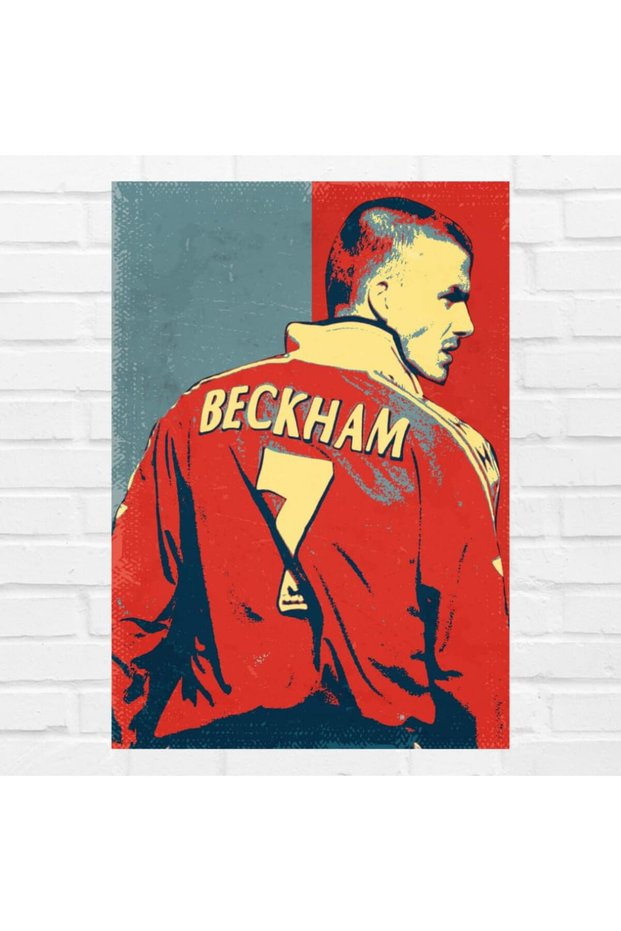 ALAYRA David Beckham Football Retro Poster Mult300gsm Paper for Room & Office ( X , Rolled)48.3X33 CM