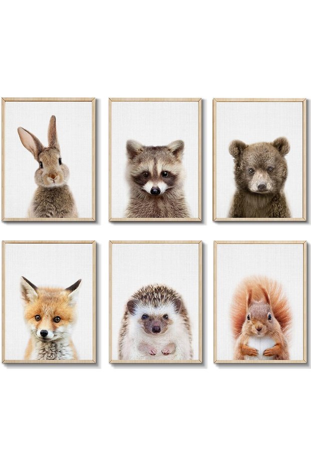 ALAYRA Baby Animal Posters and Prints, Canvas Painting Nursery Pig Wall Art, Piglet Print Wall Art Nordic Picture Kids Room Decoration (YMX015,8"x10"())20X25 CM