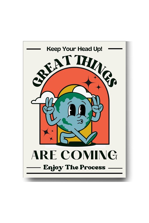 ALAYRA Retro Poster Wall Art Print, Positive Quote Funny Motivational Inspirational That Girl Room Decor Aesthetic For Teen Girls, College Apartment Dorm Bedroom, Cute Trendy Wall40.6X30.5 CM
