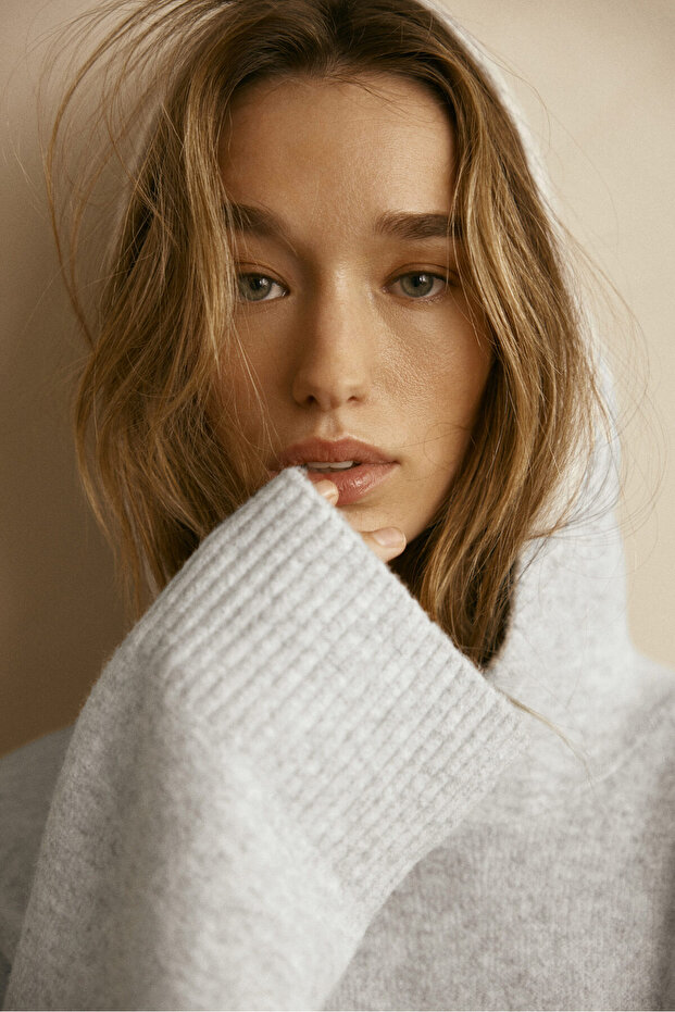 Kapüşonlu Triko Üst - 3