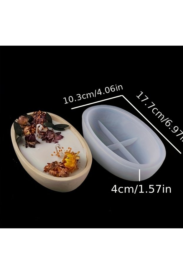 L Reusable Oval Moulds - DIY Craft Moulds - Plaster and Cement Mixes, Candle Making Moulds, Soap Ma.
