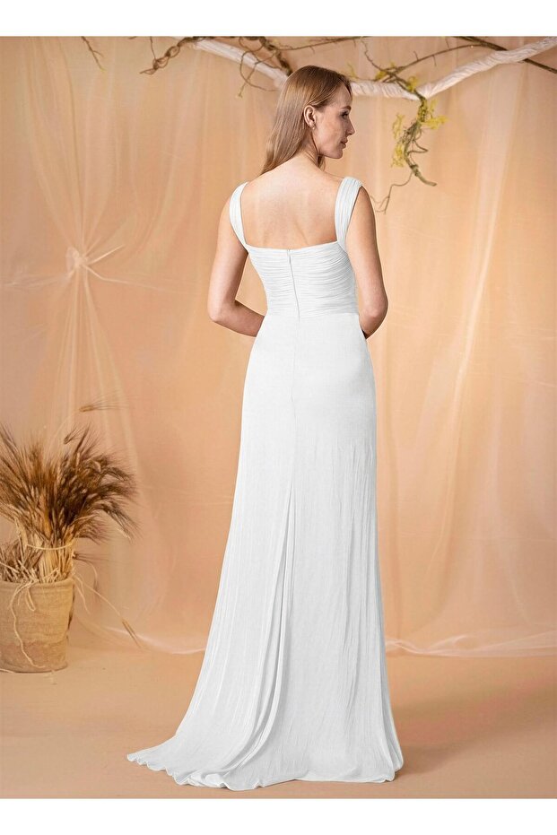 6053ŞİF ŞİFON ELBİSE - 2