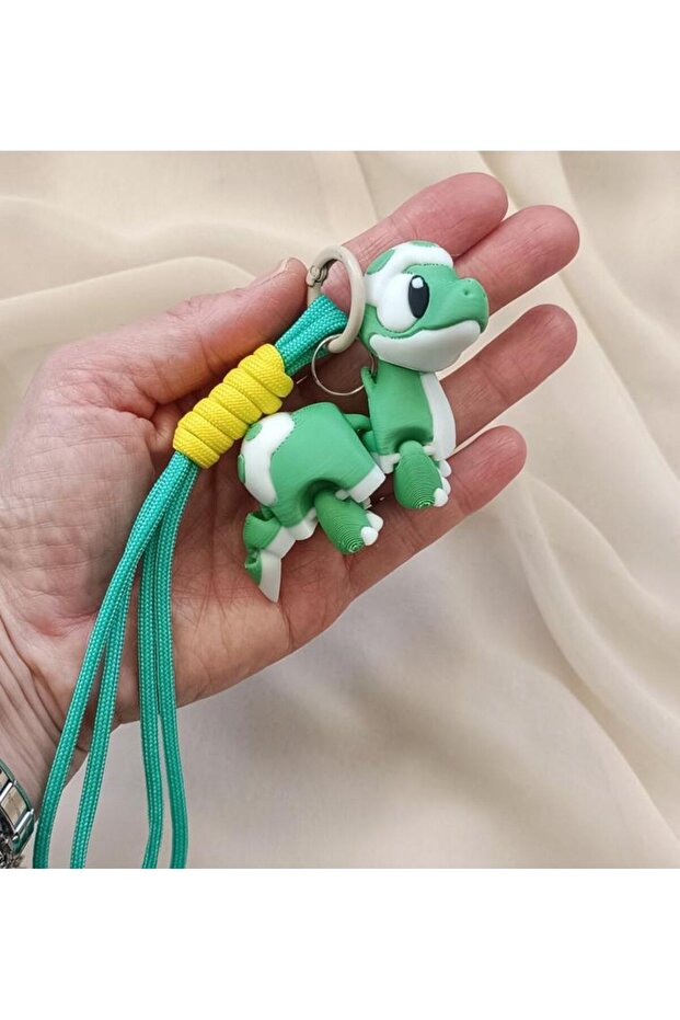 Keychain Bag Ornament 3D Dinosaur Can Move Joint Toy Christmas Birthday Gift