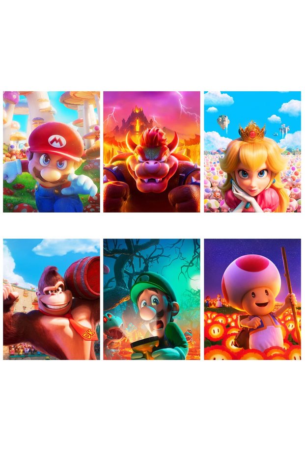 Alayra Super Mario Movie Poster - 8x10 - Gamer - Gaming Posters for Boys - Gaming for Boys - Super