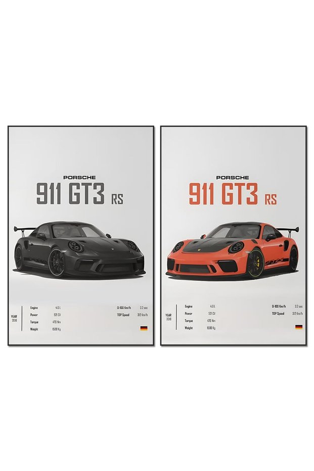 ALAYRA Car Posters Modern Canvas Wall Art For Men Boys Room Decor Black and White Sport Car Art Poster Prints Bedroom Livingroom Aesthetics Decoration (Black Red 02 Unframed30X45 CM