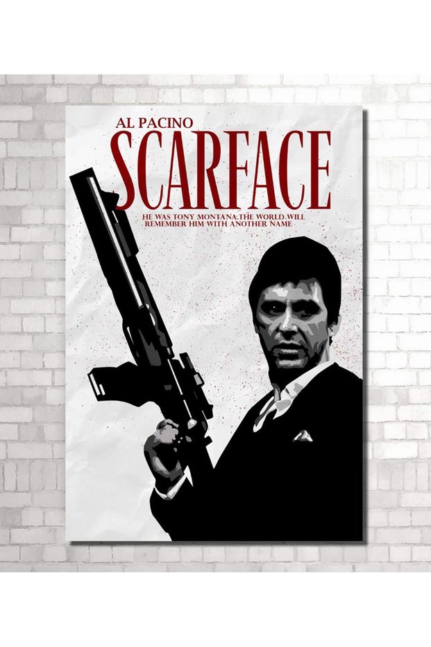 ALAYRA Matte paper 300 GSM Scarface Al Pacino Rolled Poster for Room and Office (Multicolour, )48.3X33 CM