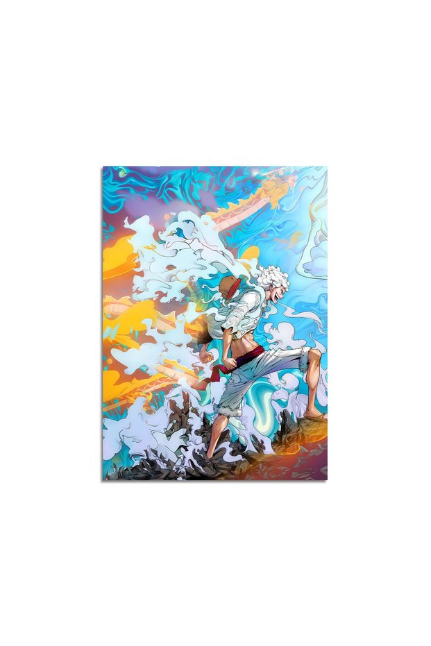 ALAYRA Anime OP Poster Gear 5 Luffy Canvas Wall Art for Living Room Bedroom Aesthetic Decor HD Print Anime Posters Boy Gift,,Unframed40.6X61 CM