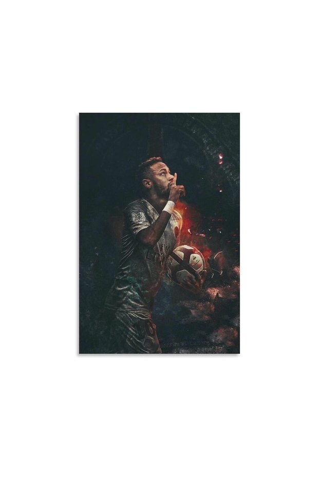 ALAYRA Soccer Star Poster-Neymar Canvas Poster-For Boy Bedroom Football Room GYM Wall Decor-Best Gifts for Football Fans-12in×18in (Neymar-1)45.7X30.5 CM