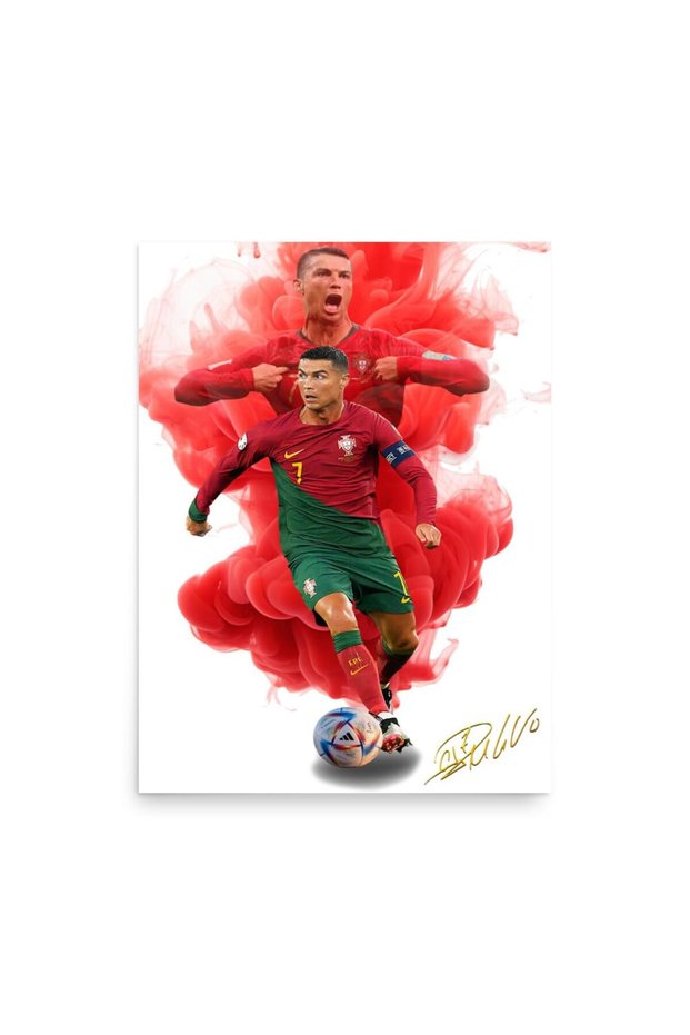 ALAYRA Cristiano Ronaldo Poster Wall Art Canvas Print Poster Home Decor Canvas Poster Unframe: ()61X40.6 CM