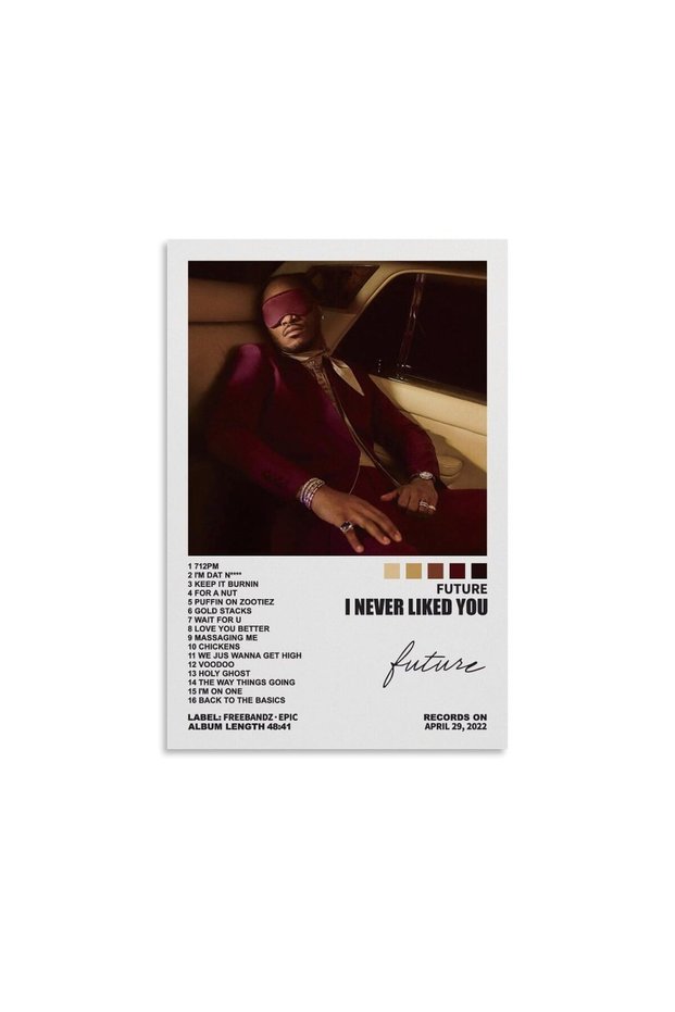 ALAYRA Future Poster I Never Liked You Album Cover Posters for Room Aesthetic Canvas Wall Art Bedroom Decor ()45.7X30.5 CM
