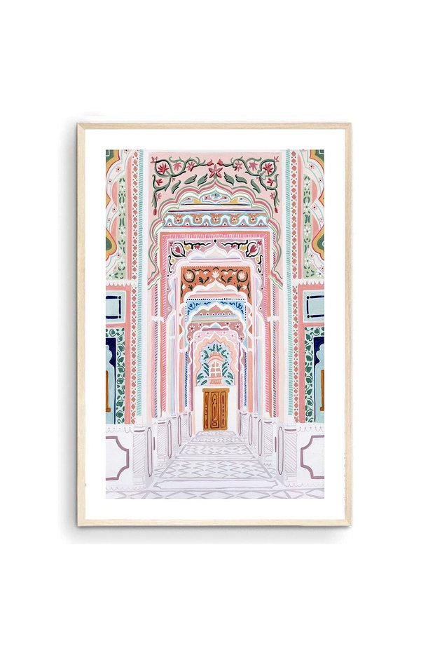 ALAYRA Patrika Gate, Jaipur Art Print, India Art Print, Travel Print, Travel Poster, Home Decor, Wedding Gift, Housewarming Gift, Home Decor (Unframed) ()35.6X27.9 CM