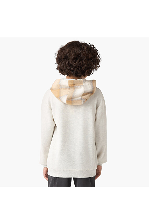 سويت شيرت سادة بغطاء للرأس - 3