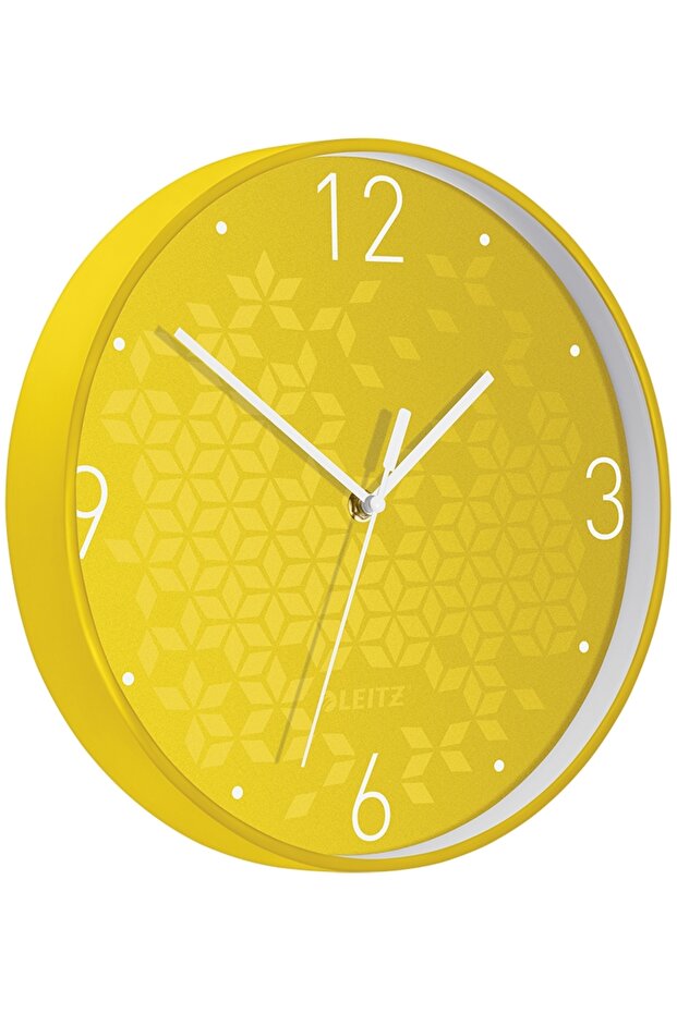 Silent wall clock, WOW, yellow, - 1