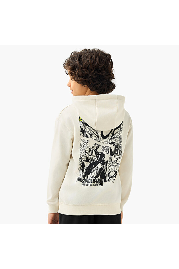 Spider-Man Print Sweatshirt with Long Sleeves