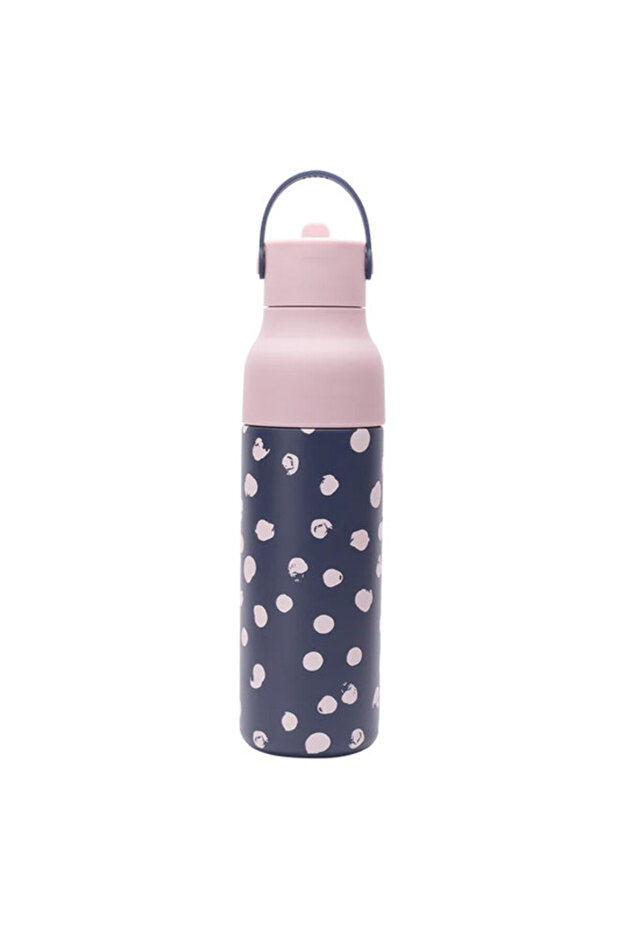 Sport Water Bottle 500ml – Indigo with Pink Spots