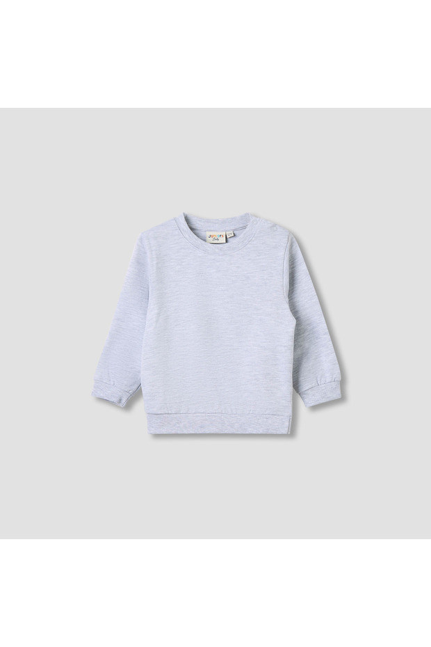 كنزة صوفية سادة بأكمام طويلة - طقم من قطعتين - 3