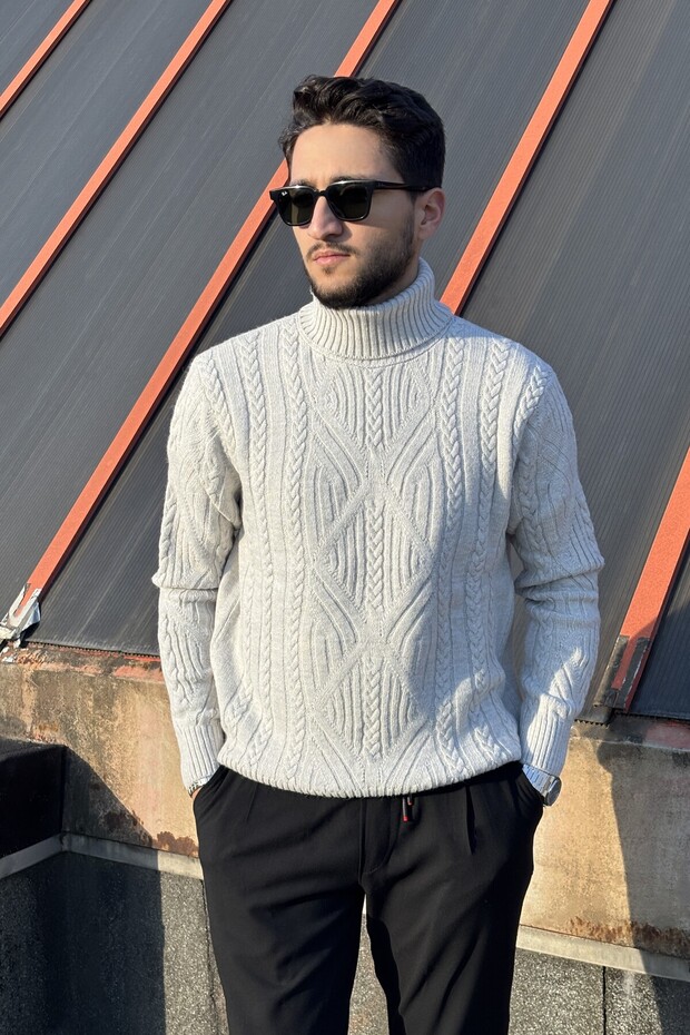 Men'S, Full Turtleneck, Old Money Culture, Wool, Regular Fit, Hi-Quality Sweater 25Pltk21