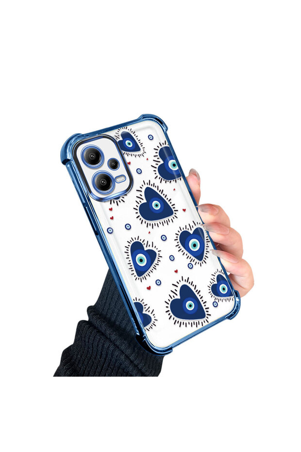 حافظة حماية من السيليكون الشفاف المتوافقة مع هاتف Xiaomi Poco X5 5G بنمط العين الشريرة - 3