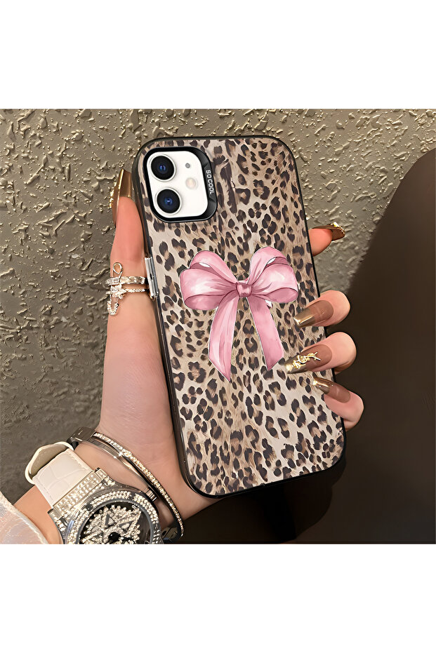 حافظة متوافقة مع هاتف iPhone 12 بنمط pardus، حافظة هاتف صلبة مضادة للسقوط - 1