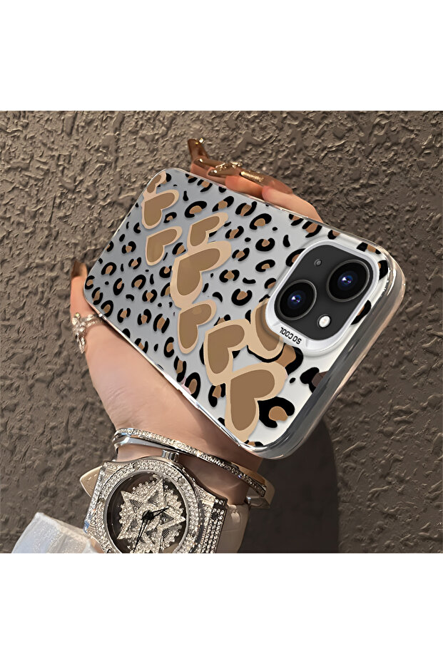 حافظة متوافقة مع هاتف iPhone 15 Plus/14 Plus بنمط pardus حافظة هاتف صلبة مضادة للسقوط - 3