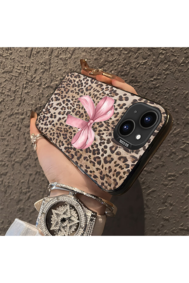 حافظة متوافقة مع هاتف iPhone 14 Plus/15 Plus بنمط pardus حافظة هاتف صلبة مضادة للسقوط - 3