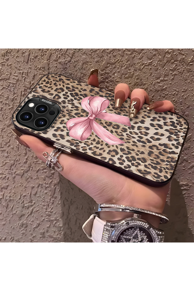 iPhone 15 Pro Max Compatible Case Leopard Pattern Hard Shell Anti-Fall Phone Case - 2