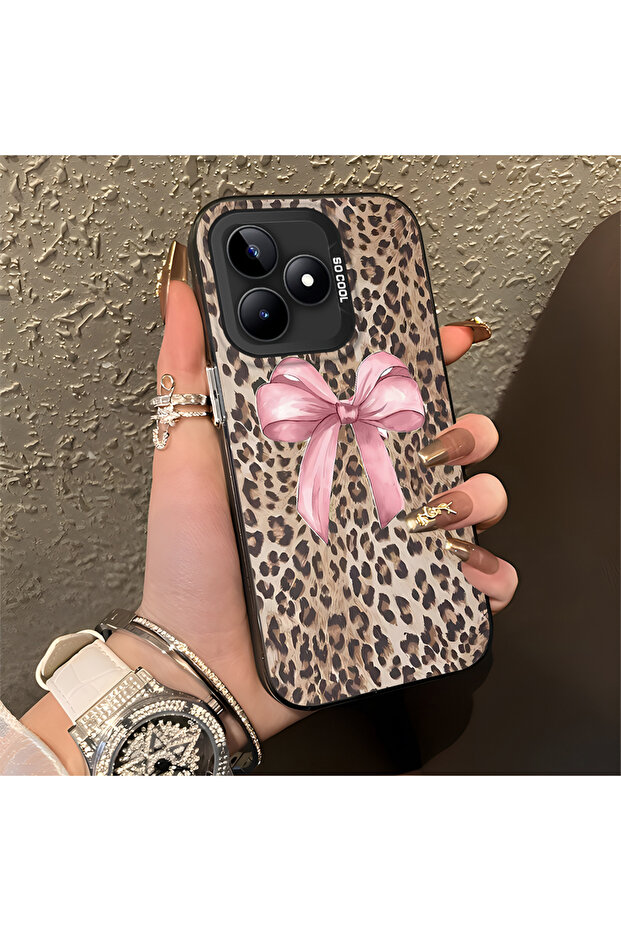 حافظة متوافقة مع هاتف Realme Note 50 بنمط pardus، حافظة هاتف صلبة مضادة للسقوط - 1