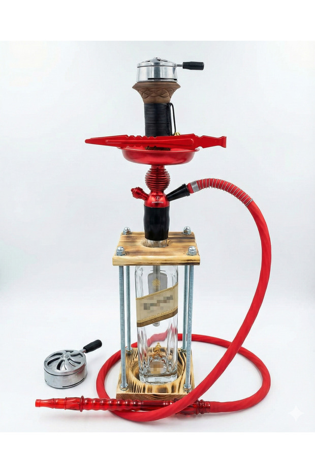 Ahşap Model Nargile Seti Uzun Model - 1