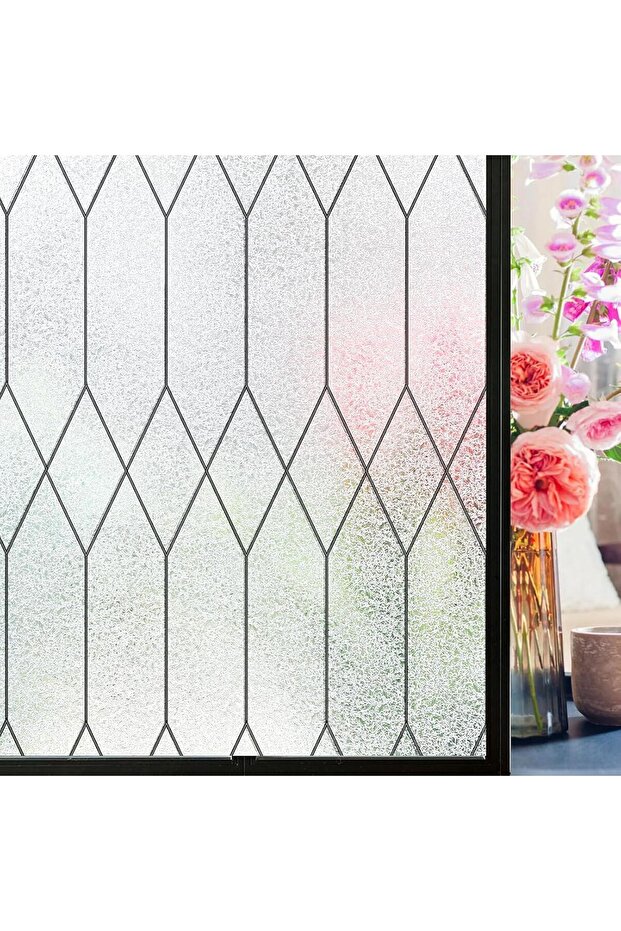 Frosted Window Film Static Cling Privacy UV Heat Control 40x100cm