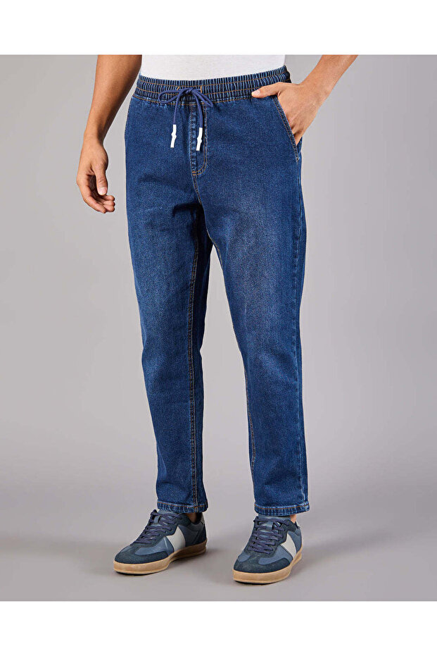 Men Blue Denim Joggers
