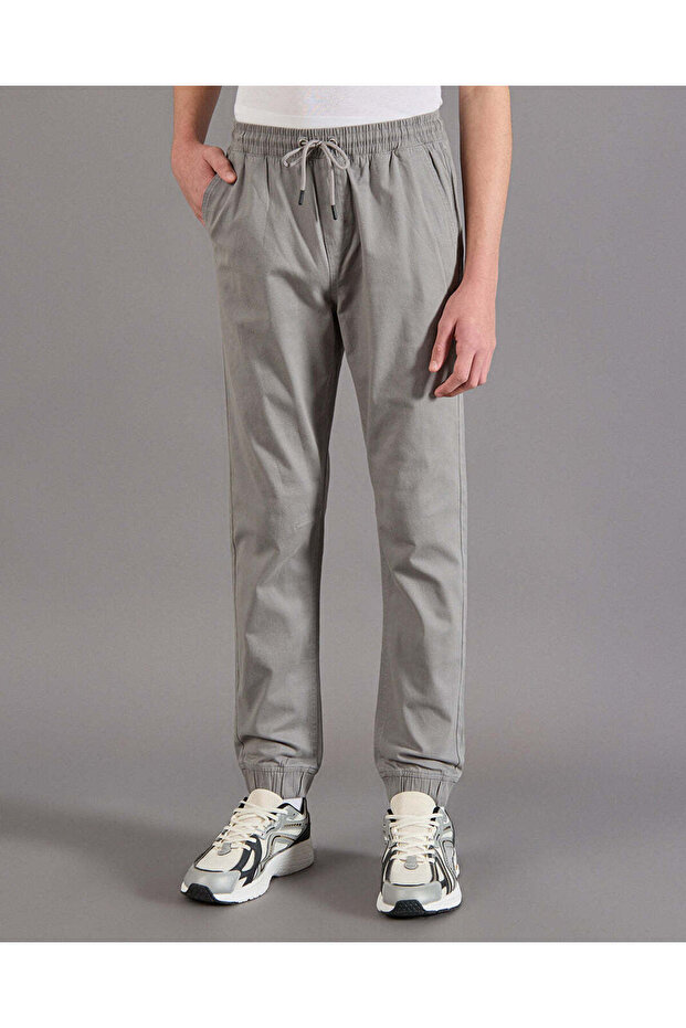 Senior Boys Grey Basic Pull On Joggers - 1