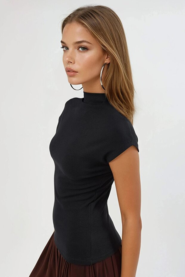 BUSEM Vücuda Oturan Esnek Örme Bluz - 2