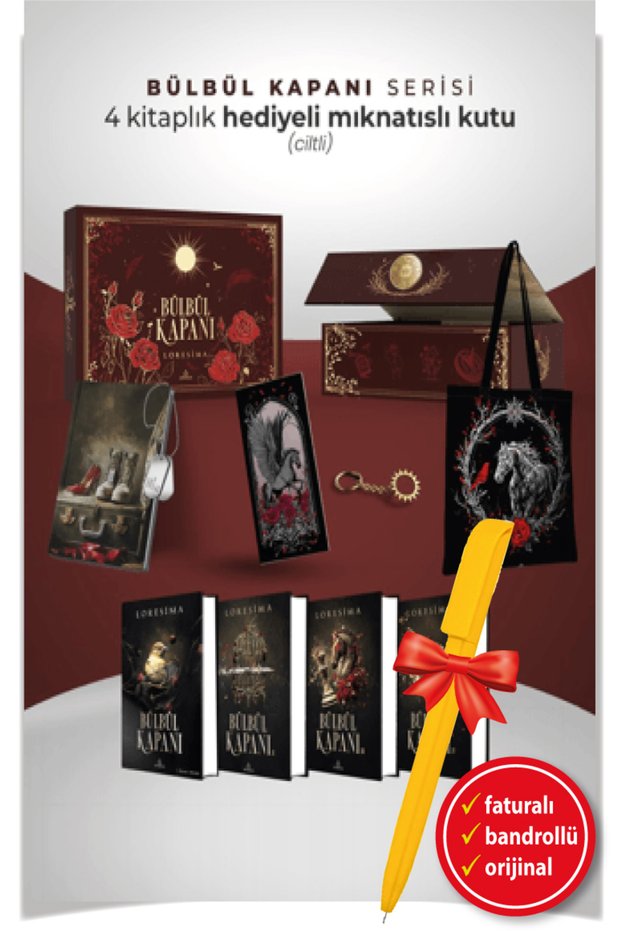 Alfa Kalem+Bülbül Kapanı Serisi 4 Books – Magnetic Box with Gift (Hardcover) (Loresima) New