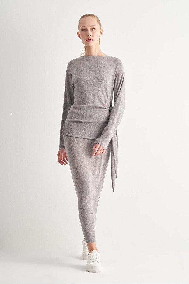 Yandan Bağlamalı Bluz - 2