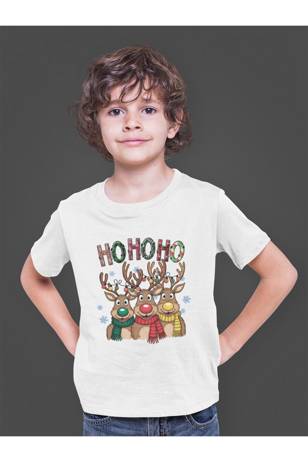 Ho Ho Ho Christmas Reindeer New Year Children's T-Shirt T-Shirt