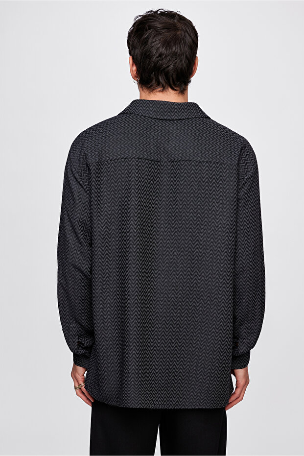 Jakarlı Modal Gömlek - 5