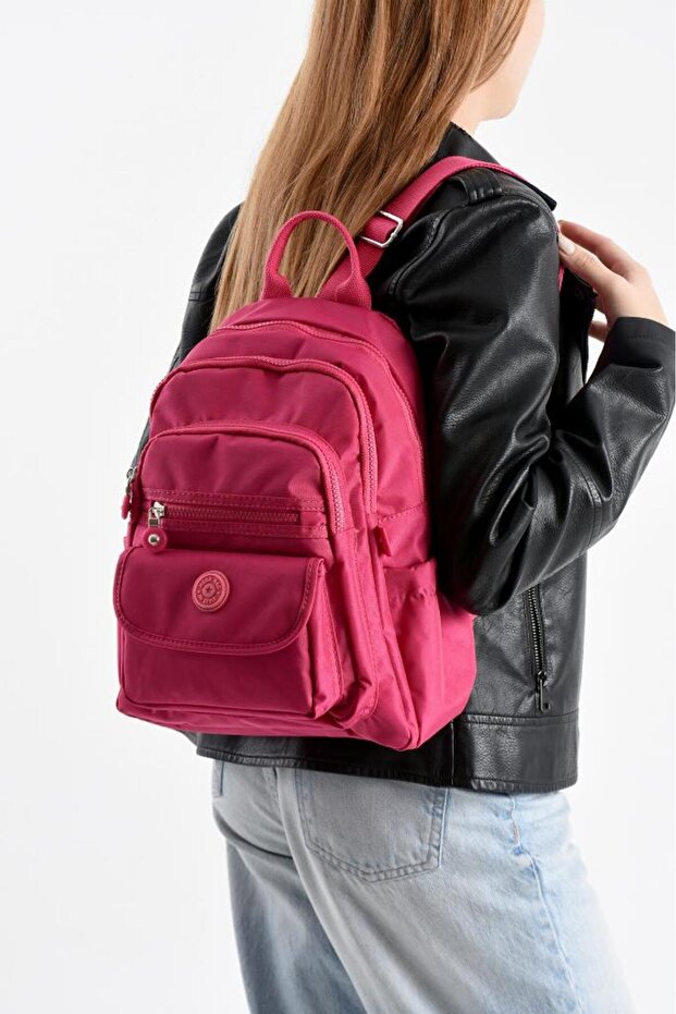 Women's Backpack Suitable for Daily Use 32*25 cm Clinker Fabric Multi-Pocket Lightweight Water Repellent Fabric