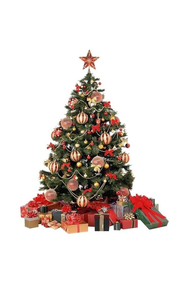 6 cm Christmas Hanging Ball Ornaments - Pack of 12, Shatterproof, Multi-Texture
