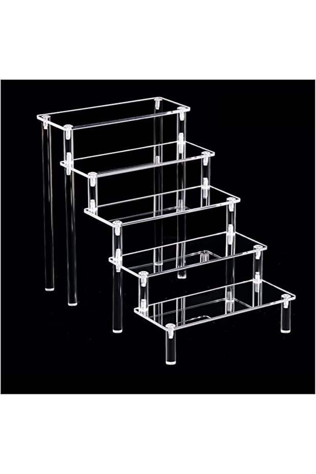 Acrylic Display Risers, 5-Tier Clear Acrylic Display Stand