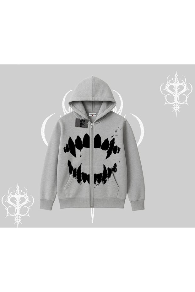 White Cardigan Sweatshirt Vampire Outerwear