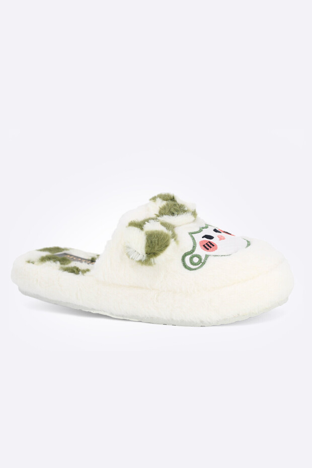 Yeşil Figürlü Ev Terliği - 1