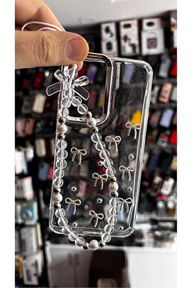 حافظة سامسونج جالاكسي S23 من السيليكون المزخرف بالخرز - 1