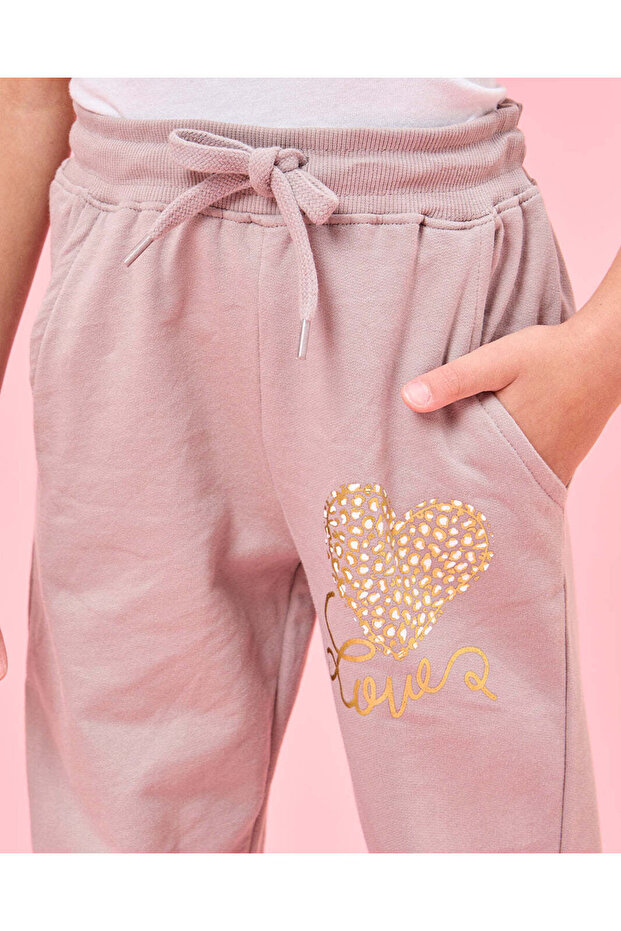 Girls Beige Basic Track Pants - 4