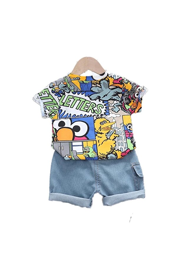 Kids’ Summer 2-Piece Set| 36-48 Months | Multi-Color |Cotton | T-Shirt & Shorts | Durable